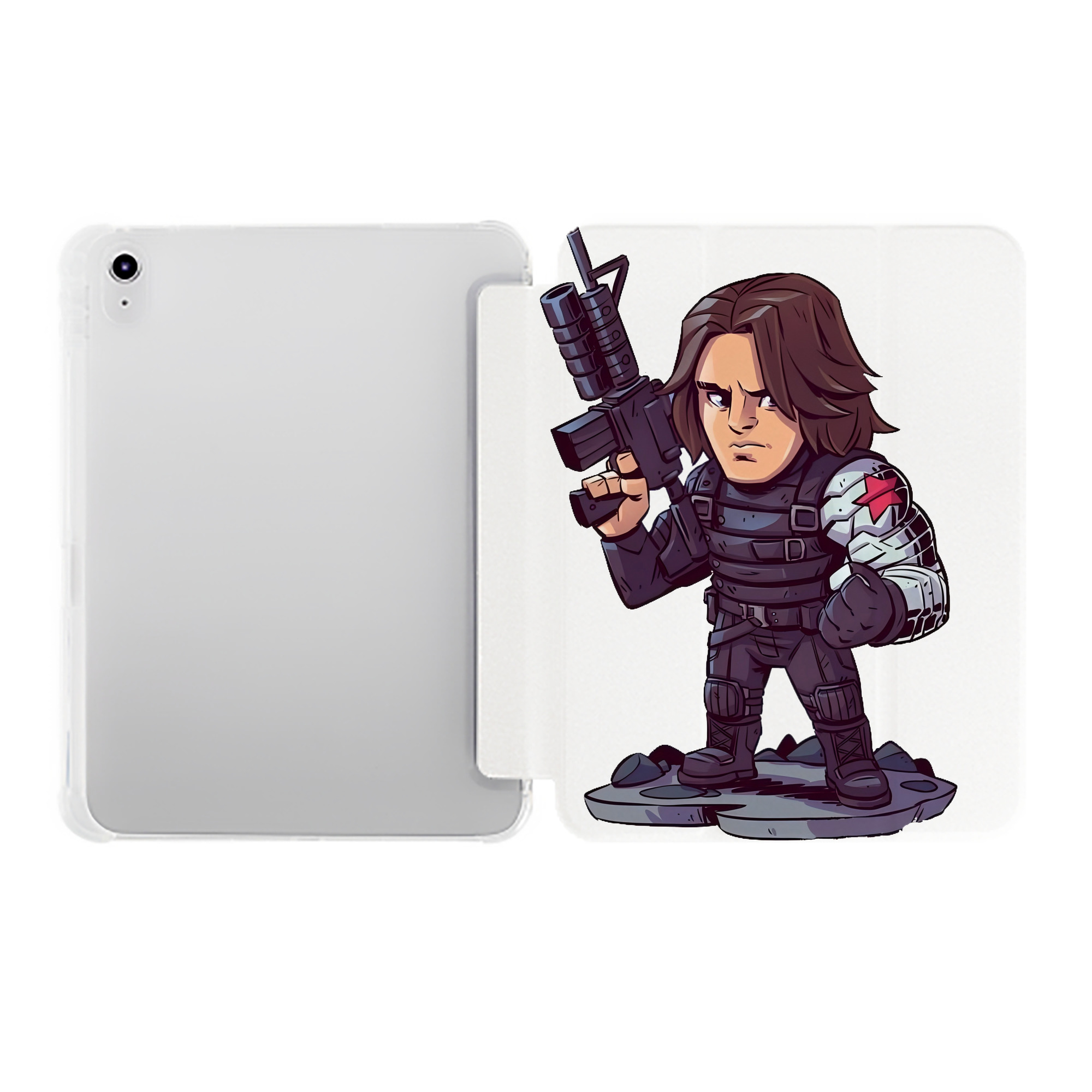 （画像用） アベンジャーズ The Avengers IPad ケース ペン収納付き 三つ折りスタンド PUレザー×シリコン 対応機種9.5/10.5/10.9インチ